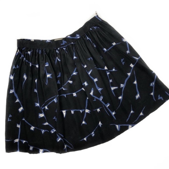 Rieley Silk Abstract Printed Skirt - Picture 1 of 8